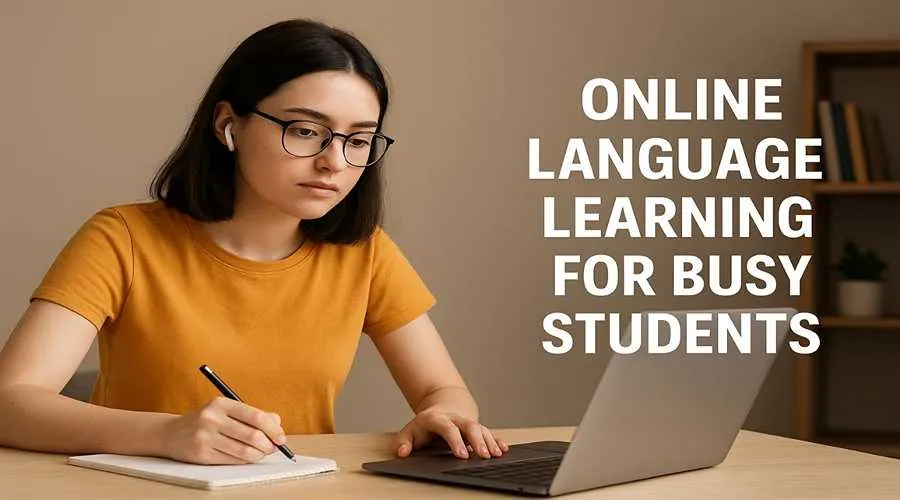 آیا می‌خواهید همزمان با کار یا دانشگاه زبان انگلیسی یاد بگیرید؟ این راهنمای کامل با تمرکز بر آموزش آنلاین زبان، بهترین روش‌ها، ابزارها و برنامه‌ها را توضیح می‌دهد.